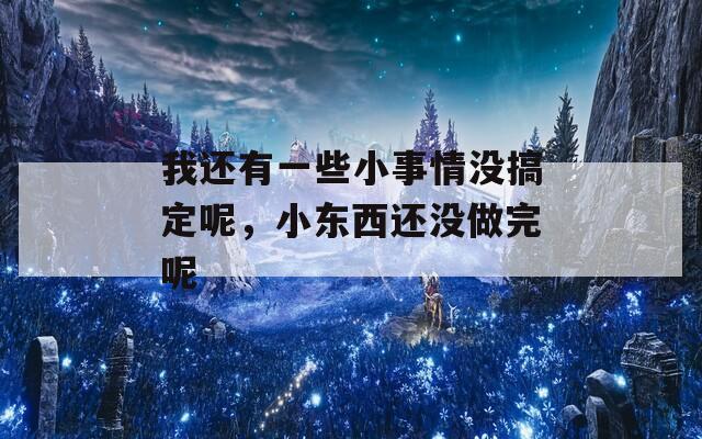 我还有一些小事情没搞定呢，小东西还没做完呢