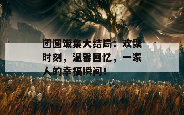 团圆饭集大结局：欢聚时刻，温馨回忆，一家人的幸福瞬间！