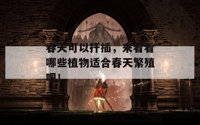 春天可以扦插，来看看哪些植物适合春天繁殖吧！