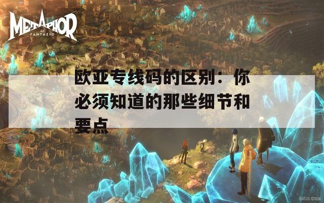 欧亚专线码的区别：你必须知道的那些细节和要点