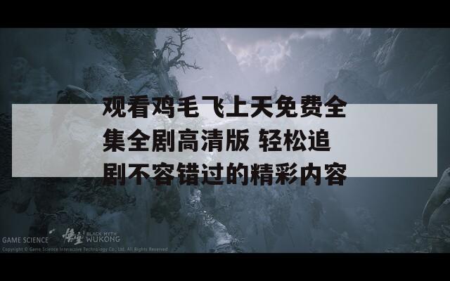 观看鸡毛飞上天免费全集全剧高清版 轻松追剧不容错过的精彩内容