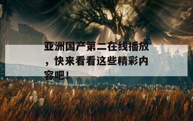 亚洲国产第二在线播放，快来看看这些精彩内容吧！