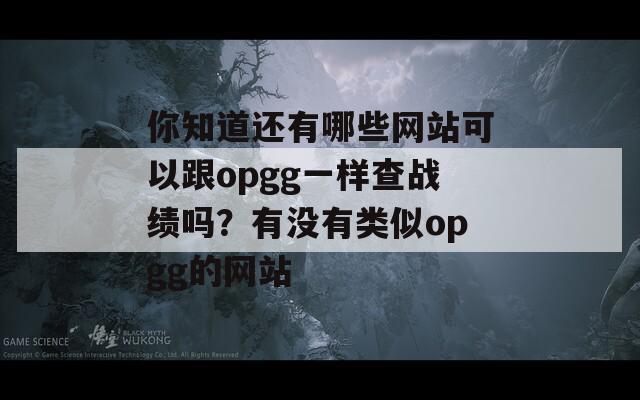 你知道还有哪些网站可以跟opgg一样查战绩吗？有没有类似opgg的网站
