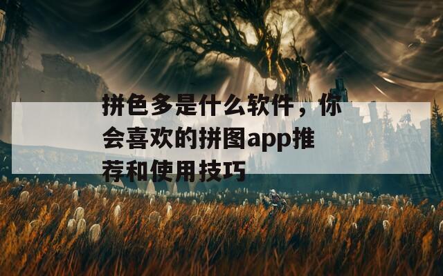 拼色多是什么软件，你会喜欢的拼图app推荐和使用技巧
