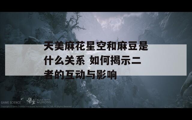 天美麻花星空和麻豆是什么关系 如何揭示二者的互动与影响