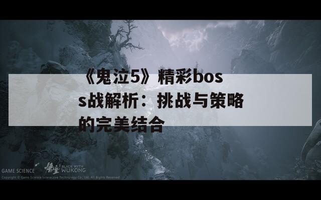 《鬼泣5》精彩boss战解析：挑战与策略的完美结合