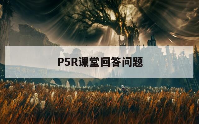 P5R课堂回答问题