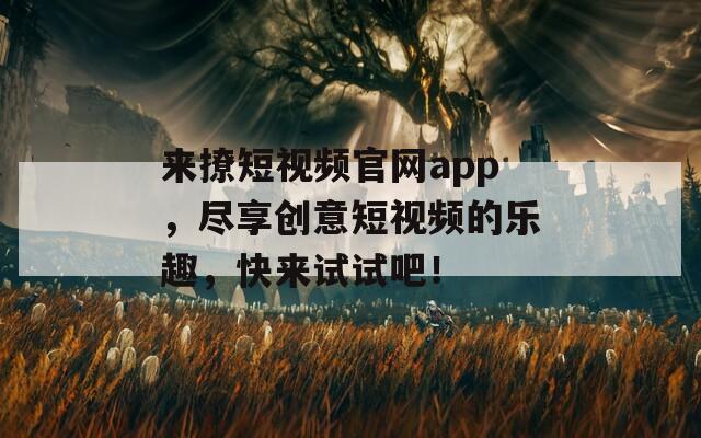来撩短视频官网app，尽享创意短视频的乐趣，快来试试吧！