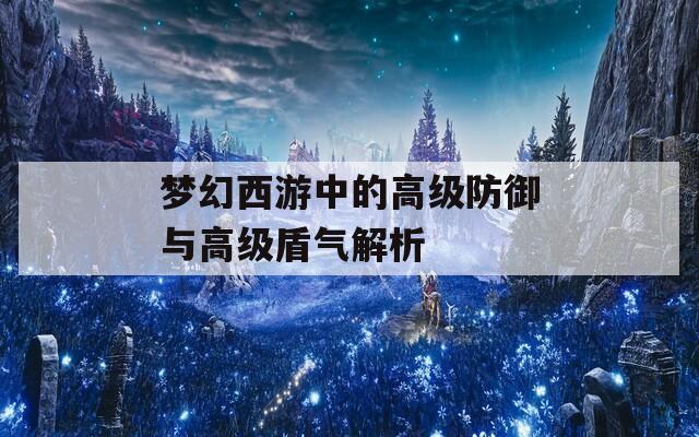 梦幻西游中的高级防御与高级盾气解析