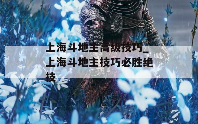 上海斗地主高级技巧_上海斗地主技巧必胜绝技