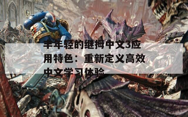 丰年轻的继拇中文3应用特色：重新定义高效中文学习体验