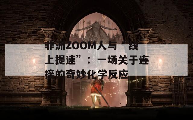 非洲ZOOM人与“线上提速”：一场关于连接的奇妙化学反应
