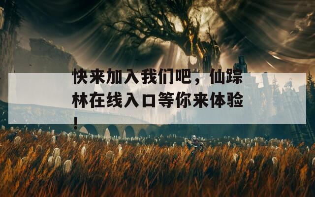 快来加入我们吧，仙踪林在线入口等你来体验！