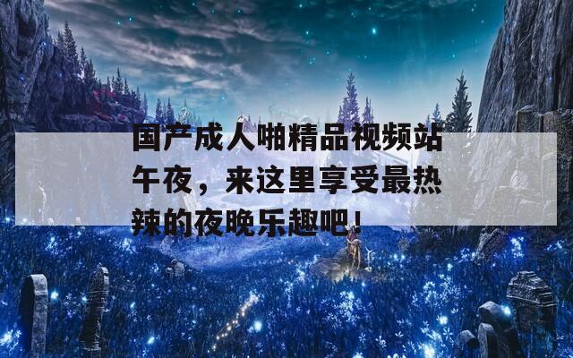 国产成人啪精品视频站午夜，来这里享受最热辣的夜晚乐趣吧！