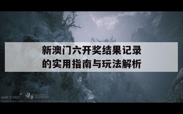 新澳门六开奖结果记录的实用指南与玩法解析