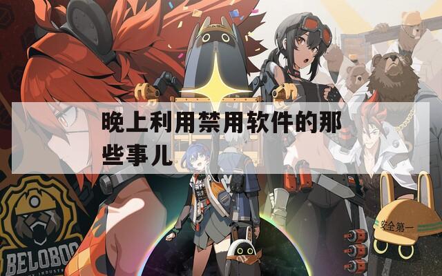晚上利用禁用软件的那些事儿