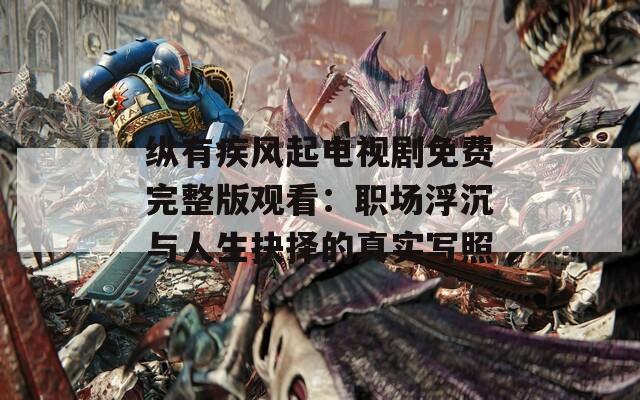 纵有疾风起电视剧免费完整版观看：职场浮沉与人生抉择的真实写照