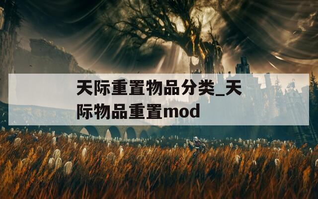 天际重置物品分类_天际物品重置mod