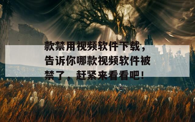 款禁用视频软件下载，告诉你哪款视频软件被禁了，赶紧来看看吧！