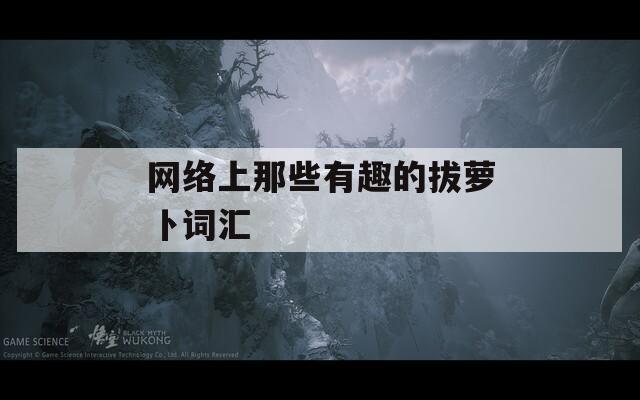 网络上那些有趣的拔萝卜词汇