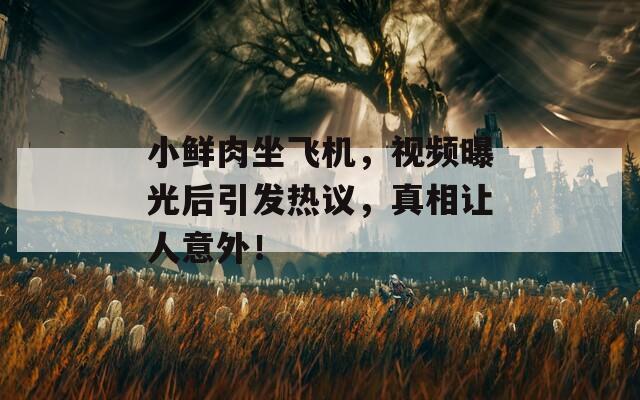 小鲜肉坐飞机，视频曝光后引发热议，真相让人意外！