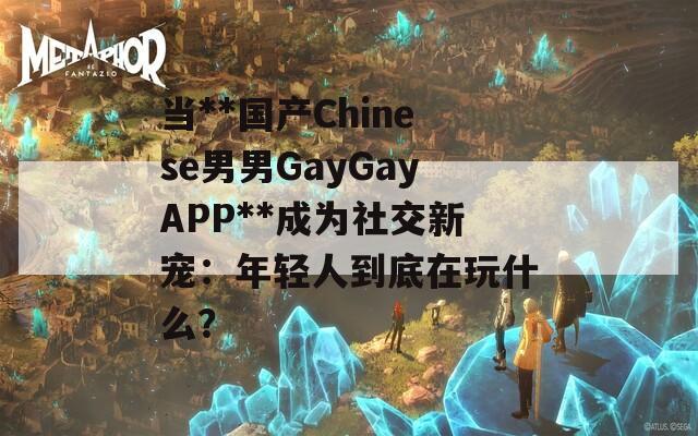 当**国产Chinese男男GayGayAPP**成为社交新宠：年轻人到底在玩什么？