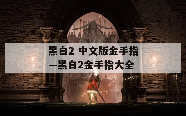 黑白2 中文版金手指—黑白2金手指大全