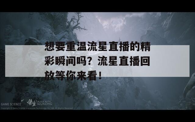 想要重温流星直播的精彩瞬间吗？流星直播回放等你来看！