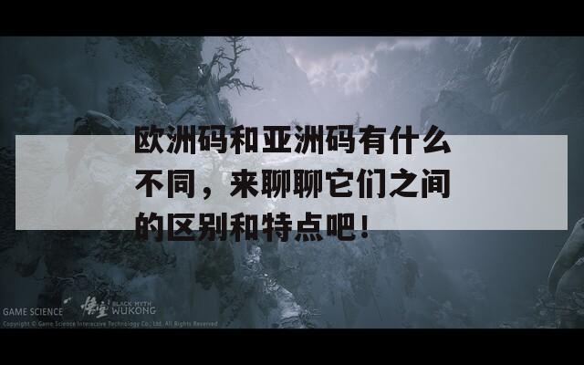 欧洲码和亚洲码有什么不同，来聊聊它们之间的区别和特点吧！