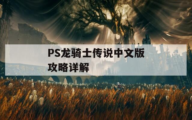 PS龙骑士传说中文版攻略详解