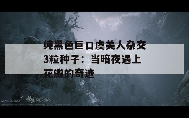 纯黑色巨口虞美人杂交3粒种子：当暗夜遇上花瓣的奇迹