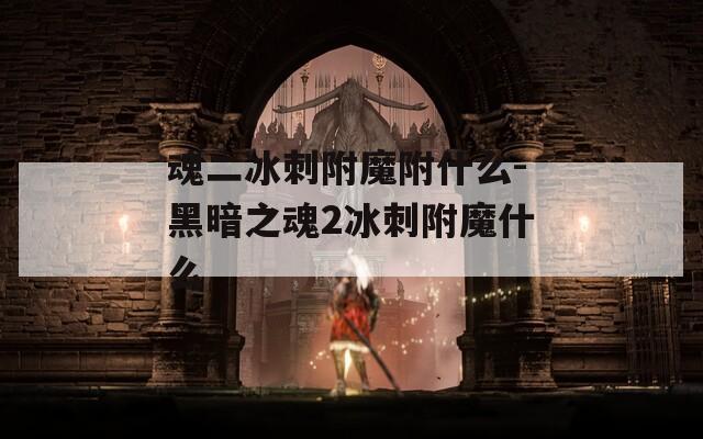 魂二冰刺附魔附什么-黑暗之魂2冰刺附魔什么
