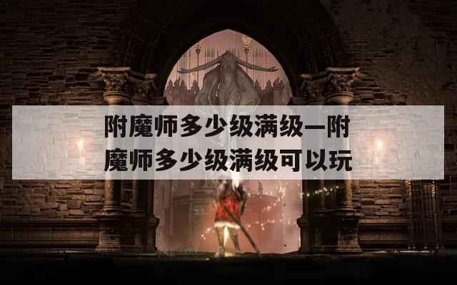 附魔师多少级满级—附魔师多少级满级可以玩