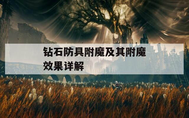 钻石防具附魔及其附魔效果详解