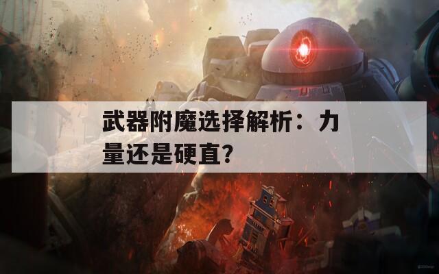 武器附魔选择解析：力量还是硬直？