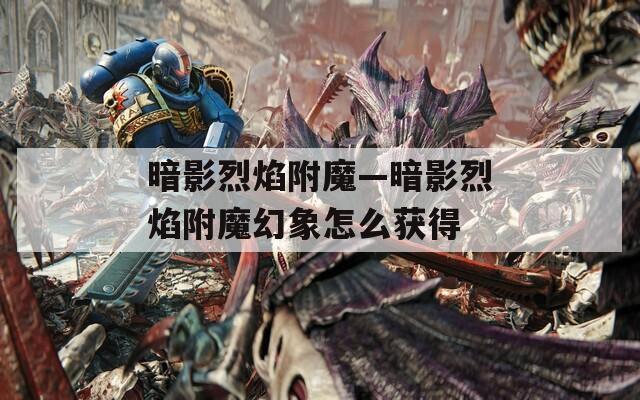 暗影烈焰附魔—暗影烈焰附魔幻象怎么获得