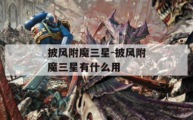 披风附魔三星-披风附魔三星有什么用