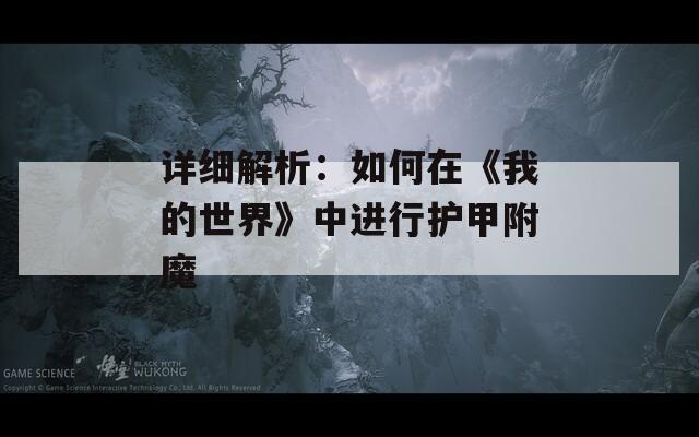 详细解析：如何在《我的世界》中进行护甲附魔