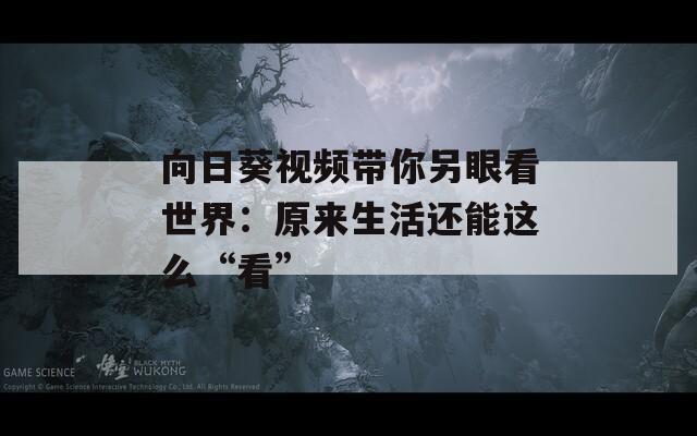 向日葵视频带你另眼看世界：原来生活还能这么“看”