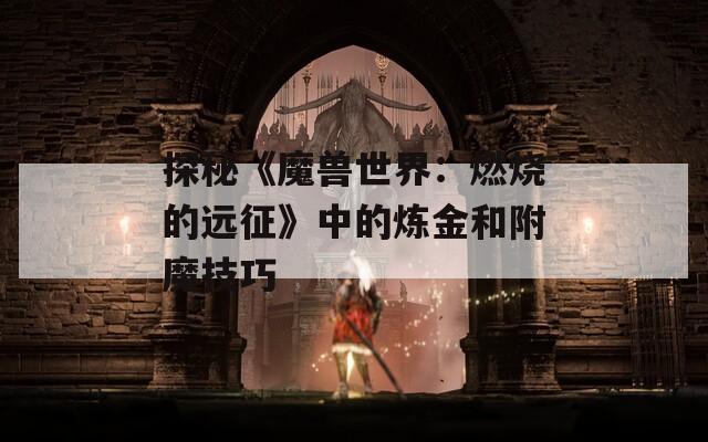 探秘《魔兽世界：燃烧的远征》中的炼金和附魔技巧