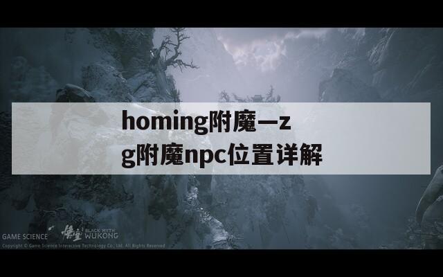 homing附魔—zg附魔npc位置详解
