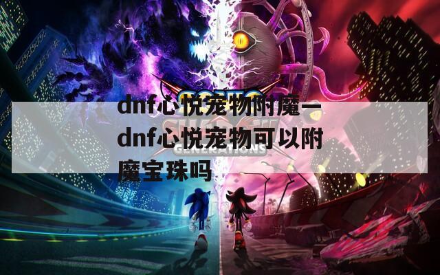 dnf心悦宠物附魔—dnf心悦宠物可以附魔宝珠吗