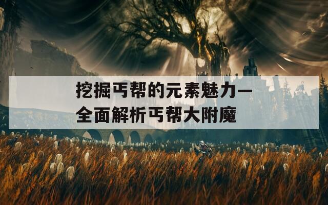挖掘丐帮的元素魅力—全面解析丐帮大附魔
