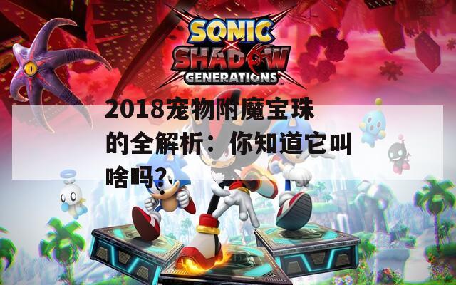 2018宠物附魔宝珠的全解析：你知道它叫啥吗？