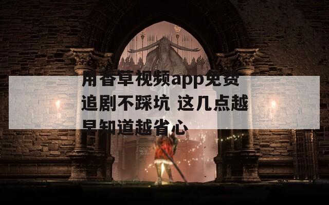 用香草视频app免费追剧不踩坑 这几点越早知道越省心