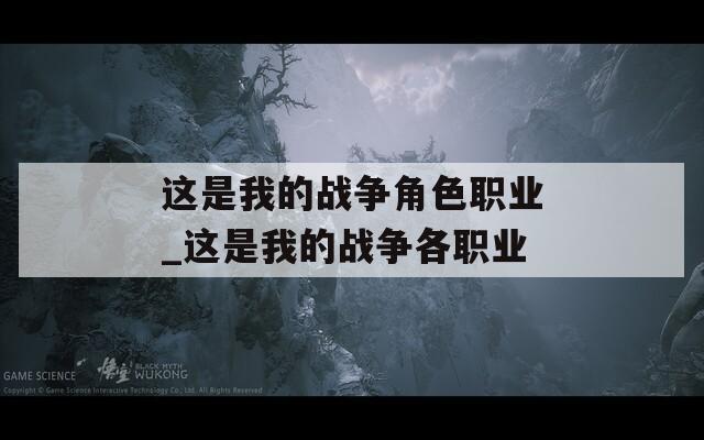 这是我的战争角色职业_这是我的战争各职业