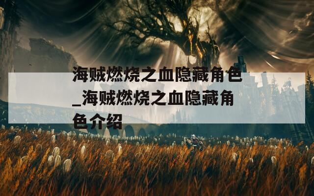 海贼燃烧之血隐藏角色_海贼燃烧之血隐藏角色介绍