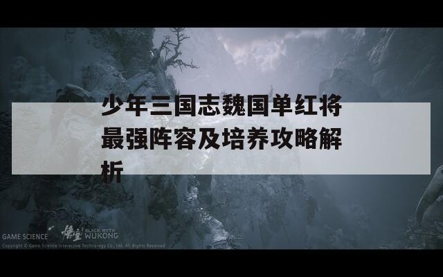 少年三国志魏国单红将最强阵容及培养攻略解析