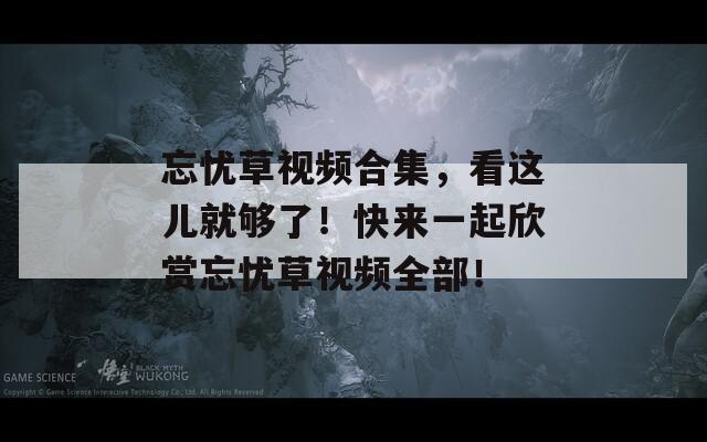 忘忧草视频合集，看这儿就够了！快来一起欣赏忘忧草视频全部！