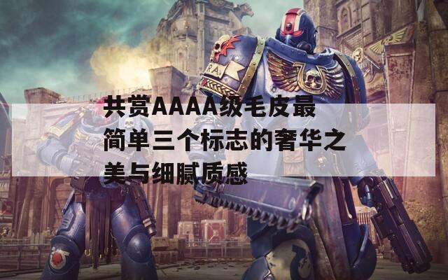 共赏AAAA级毛皮最简单三个标志的奢华之美与细腻质感
